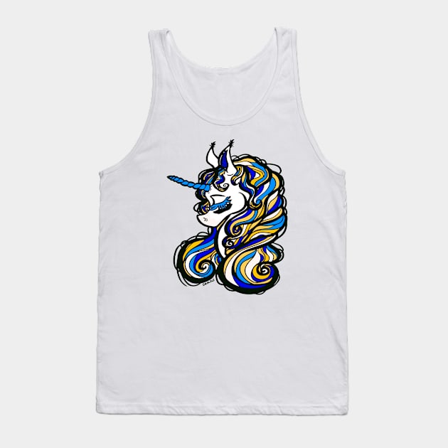 LA Football Unicorn Tank Top by Jan Grackle